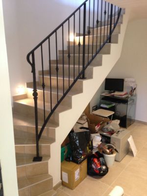 Rampe d'escalier en fer forgé ferronnier à La Ciotat